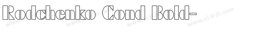Rodchenko Cond Bold字体转换